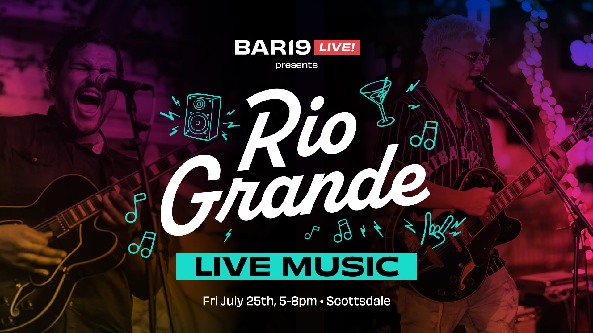 Live music at Bar19 featuring Rio Grande July 25th 2025